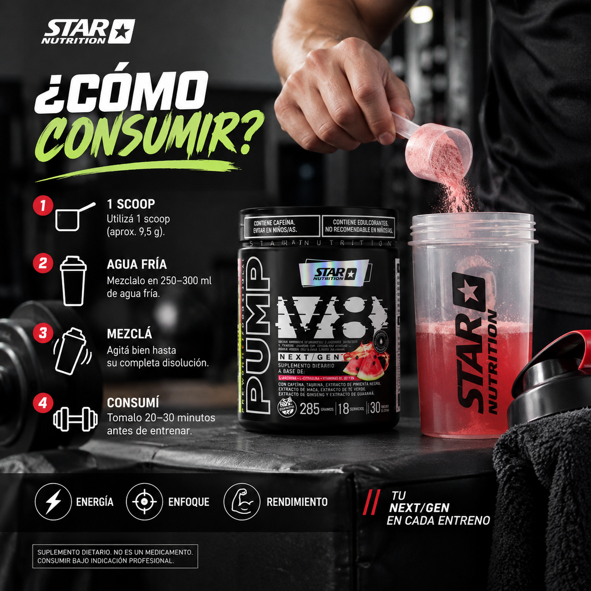 Star Pump V8 Pre Entreno 285 g