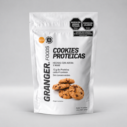 Granger Cookies Proteicas 220 g – Chips de Chocolate